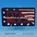 American flag design ceramic bowl